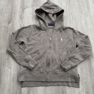 Polo by Ralph Lauren Gray Zip-Up Hooded Sweatshirt